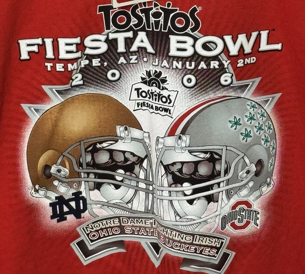 NWT 2006 Fiesta Bowl T-Shirt L Tostitos Notre Dame Ohio State Temple, AZ